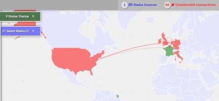 Localisation des serveurs accueillant des données de l'express.fr