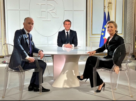 Itw Macron 14 mars 2024 TF1 et France 2 