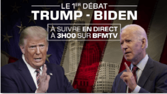 Débat Trump Biden BFM TV 29 -30 sept 2020