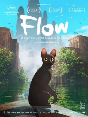 Affiche "Flow, le chat qui n'avait plus peur de l'eau"