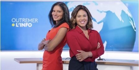 Laurence Théatin et Kessi Weishaupt Tahi, présentatrices d'"outremer.l'info" en semaine.