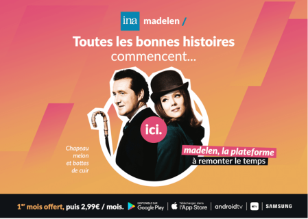 Visuel de la campagne de communication de l'INA autour de madelen
