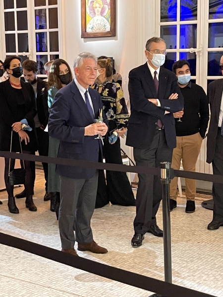 Denis Rapone et Roch-Olivier Maistre, le 6/12/2021 lors de la soirée Hadopi au musée Carnavalet