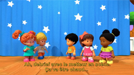 Capture d'écran de l'épisode de "Little People" spécial sous-titres parentaux