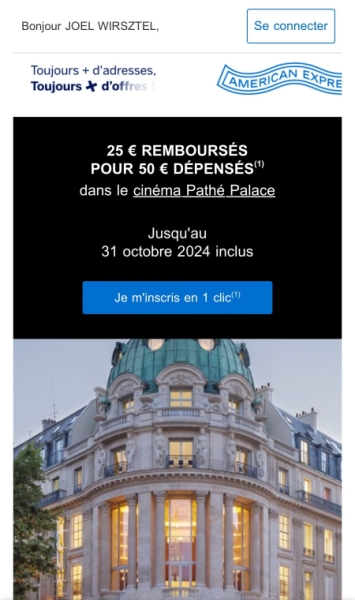 Promo Amex Pathé Palace