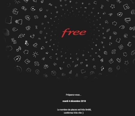 Free invitation à la présentation de la Freebox 7