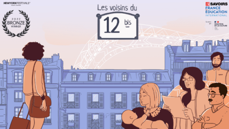 Podcast bilingue éducatif "Les voisins du 12 bis" de RFI