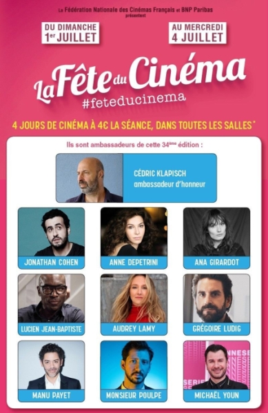 Affiche Fête du cinéma 2018