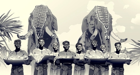 L'accueil de Magellan au Brunei dans "L'Incroyable Périple de Magellan".