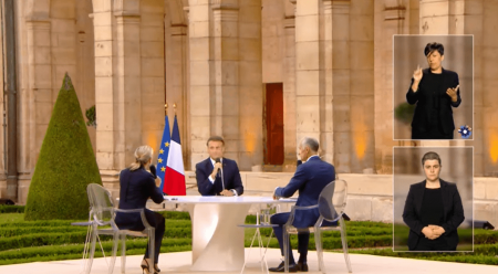 Interview Emmanuel Macron Caen 6 juin 2024