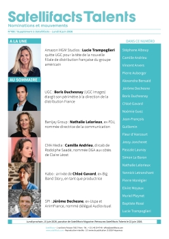 Couverture de Satellifacts Talents 188 du lundi 8 juin 2026
